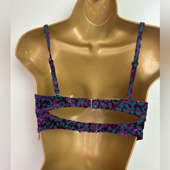 Betsey Johnson Lot 3:Metallic Pink Leopard Wild Instinct 2 Tops & Bottom NWT S/M - Picture 7 of 15